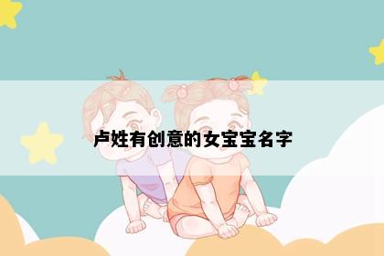 卢姓有创意的女宝宝名字